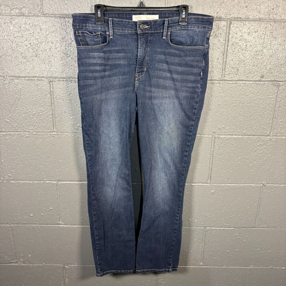 Levi's Signature Totally Shaping Straight Jeans Women's 36x30 Stretch Blue